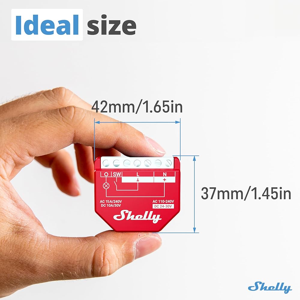 SHELLY★ Shelly Wave 1PM US LR UL | Z-Wave Long Range Smart Switch